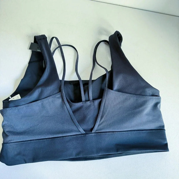 Adidas Black Sparkly Overlay Medium Support Sports Bra 2X - Picture 10 of 10